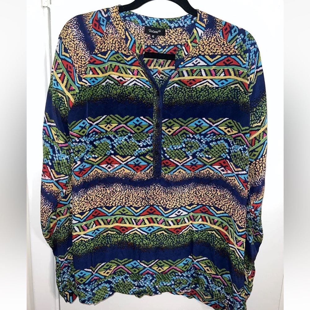 Tolani Blue Tunic sz XL